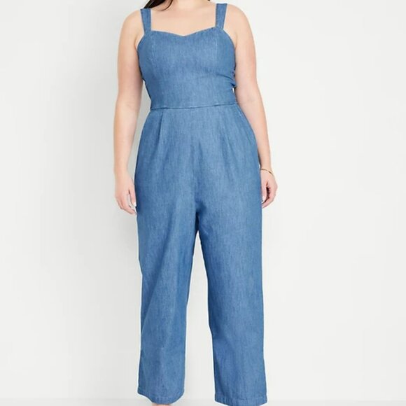 Old Navy Blue Denim Jumpsuit - Picture 2 of 5